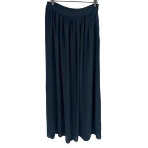 Banana Republic Dark Blue Pleated Maxi Skirt Workwear Business Office Formal 2